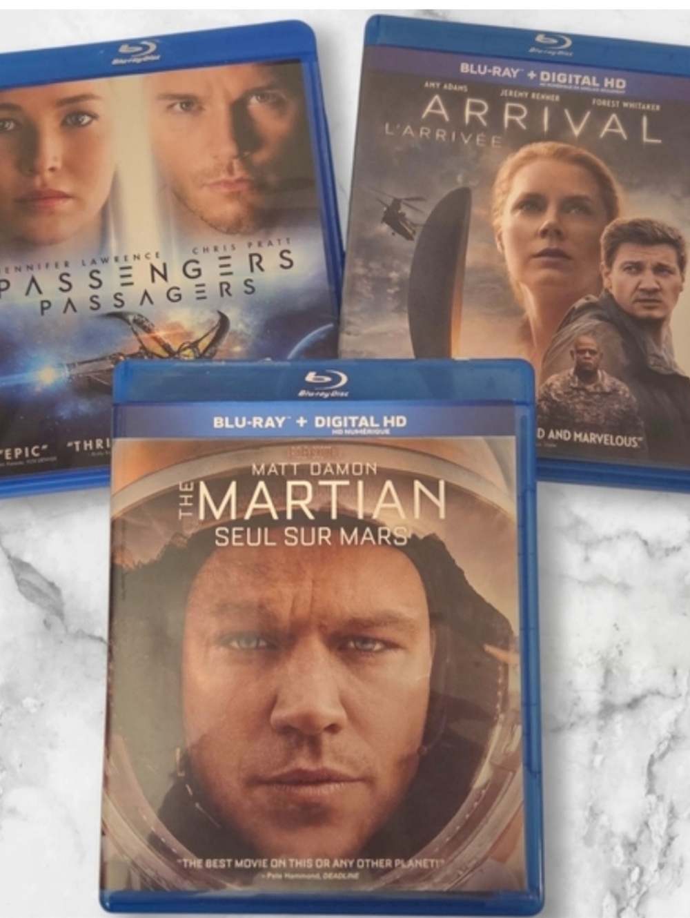 Blu-ray Bundle - Arrival, Passengers & The Martian
